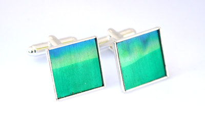 colourful green blue turpquoise cufflinks